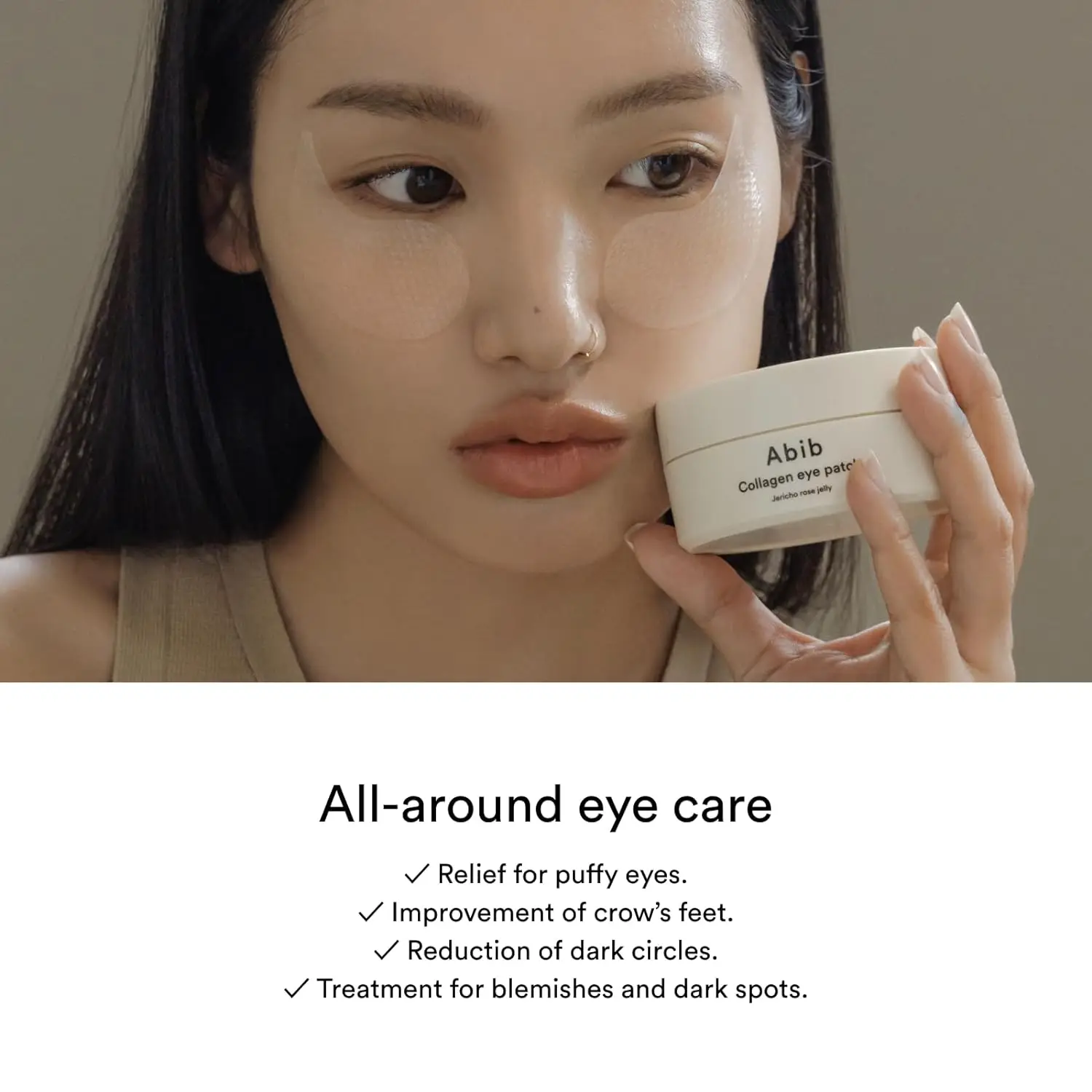 Korean Skincare Transparent Hydrogel Under Eye Mask Abib Collagen Eye Patch Jericho Rose Jelly 60 patch