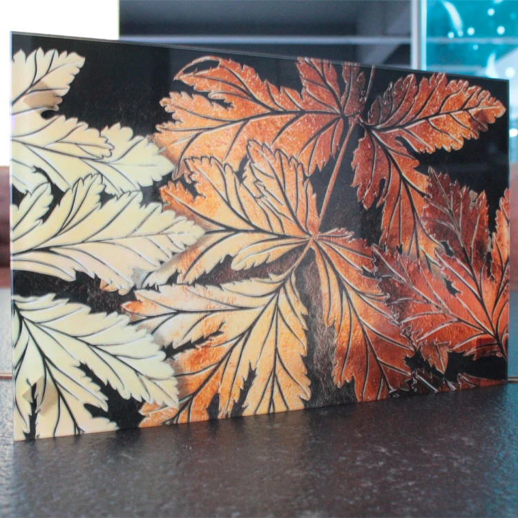 China factory good price 3D digital printing hardened glass architectural decoration tempered spray-painted glass