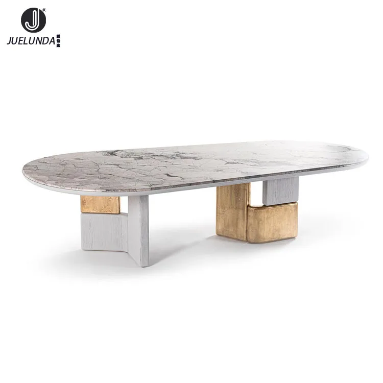 Italian Antique Furniture Rectangular Square Dining Table Modern Luxury Dining Table Stainless Steel Antique Finish Base