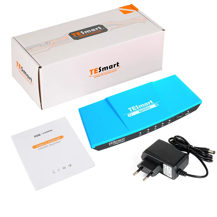 TESmart Distributor 4 way video HDMI divisor Splitter 1X4 1in 4out synchronous 4ksupport CEC HD HDCP smart EDID HDMI Splitter