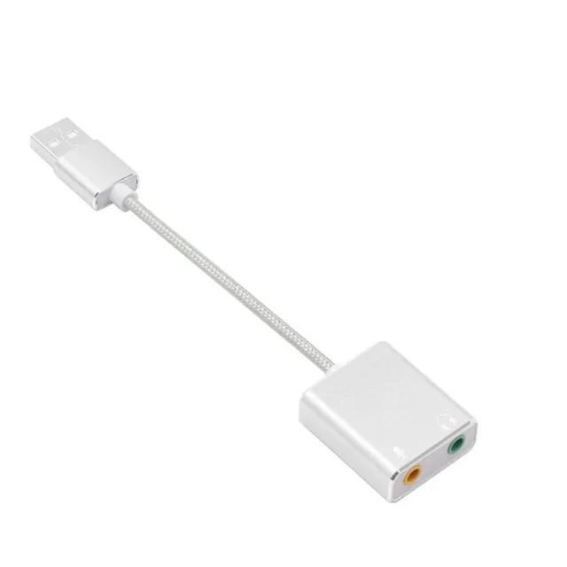 Лидер продаж USB 7 1 металлическая внешняя звуковая карта с интерфейсом 2