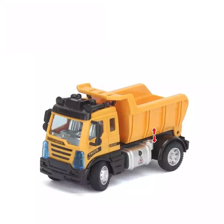 1/64 alloy toy car friction power toy car constructionc car with light music