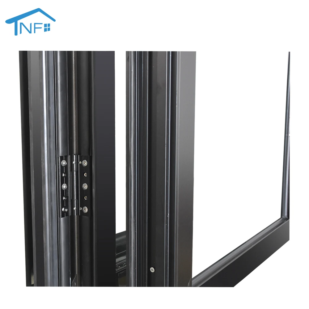 Aluminum alloy slim Frame Large View Glass Bifolding Doors modern simple design Balcony Accordion Folding Patio Door