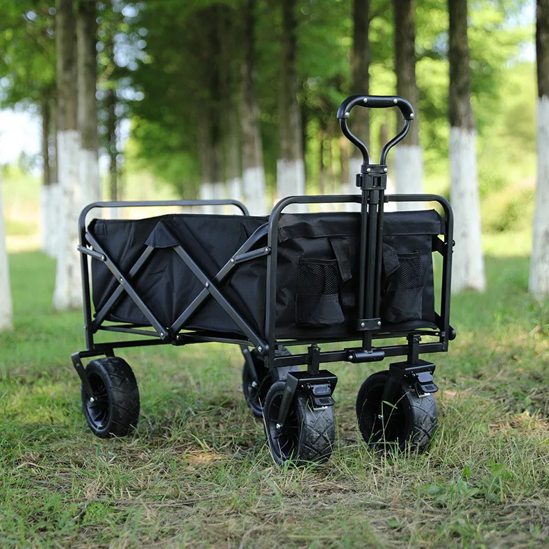 Outdoor Fold Trolley Extra Large Heavy Duty Beach Cart Collapsible Utility Wholesale Folding Wagon