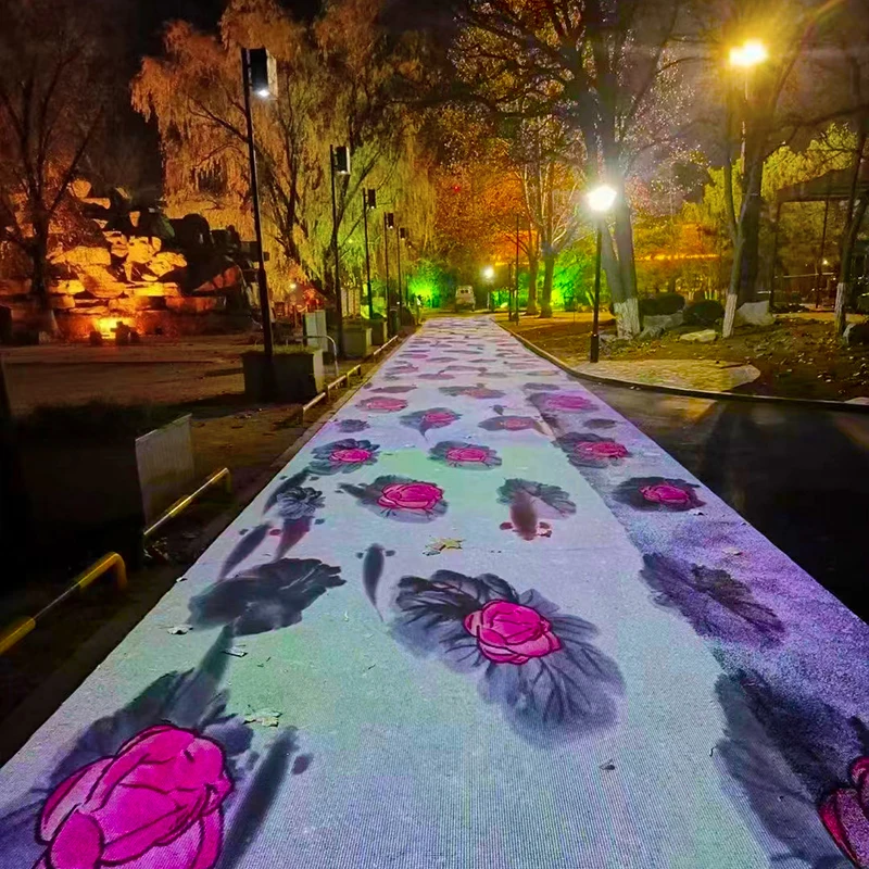 High Definition adjustable outdoor interactive projection,radar sensor,holographic display,for artistic,scenic spot