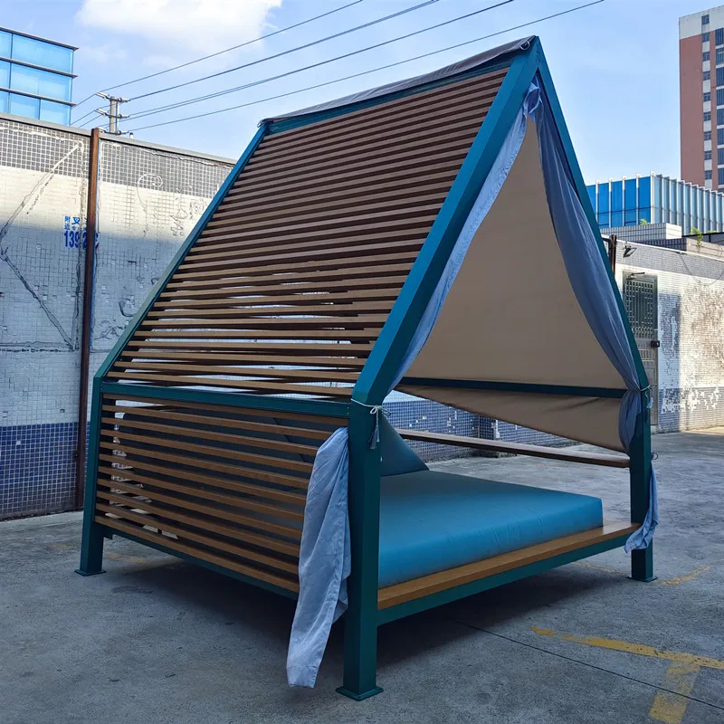 2x2 triangle camping pergola aluminum profile slanted roof pergola Pavilion+Sofa+Waterproof Sunshade outdoor pergolas and gazebo