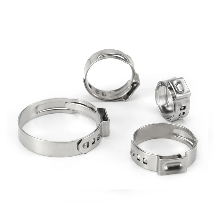 Stainless Steel Single Ear Pinch Clamp Stepless Ear Hose Clamps Pipe Fittings One Eare Clamp