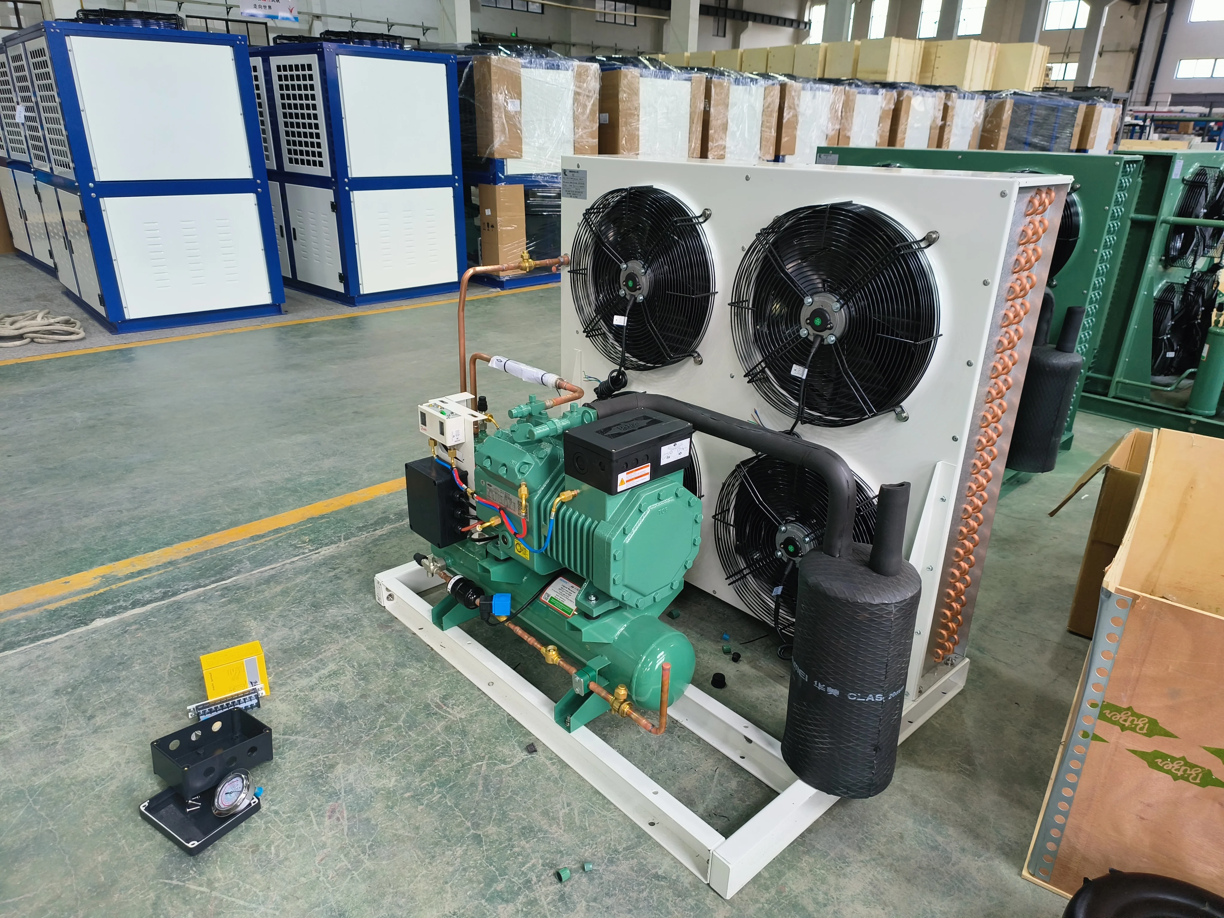 RuiXue Factory Custom Monoblock Evaporator Condensing Unit Multi Compressor Air-cooled Freezer Condenser Unit