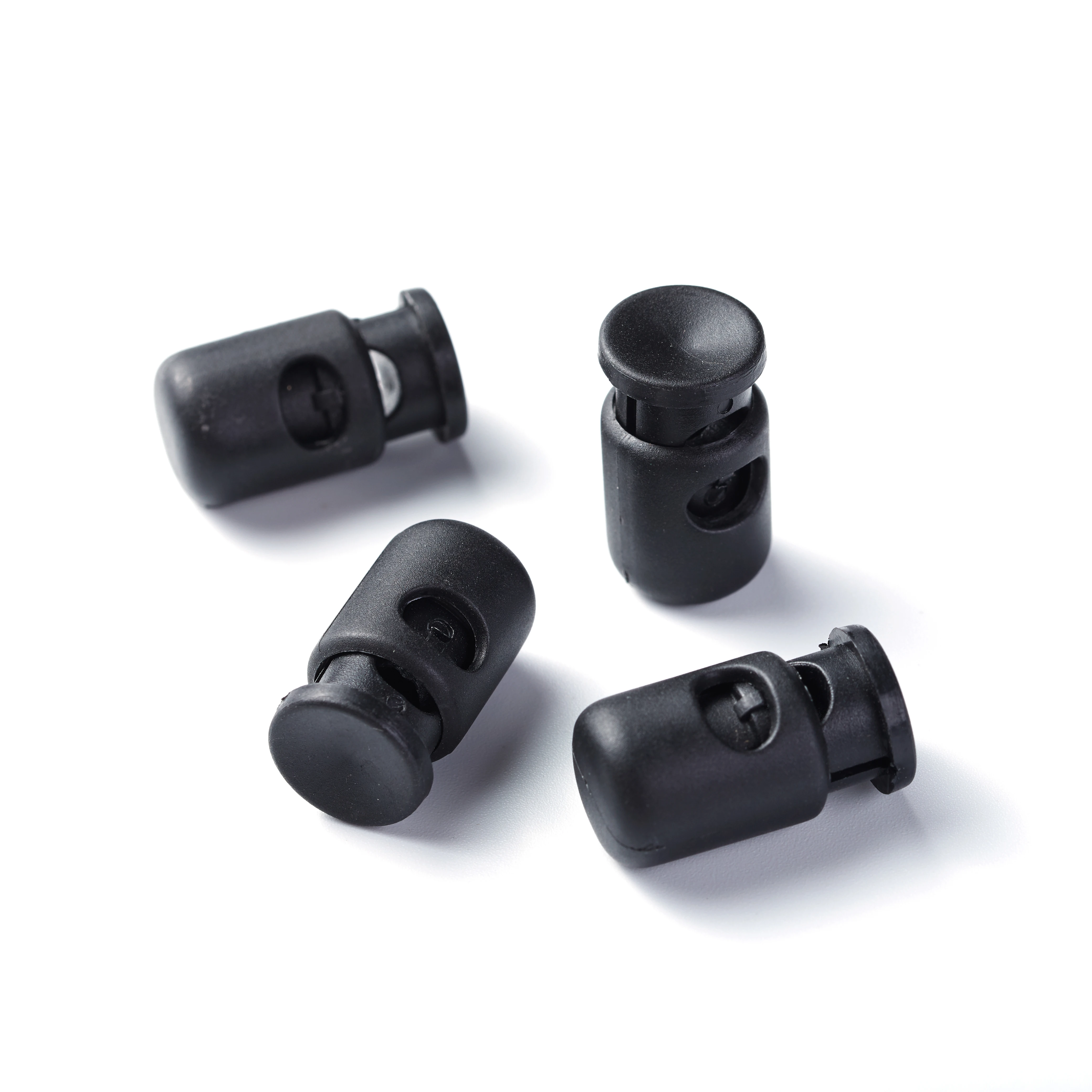 Plastic Cord End Lock Black Cord Stopper Plastic Spring Fastener Cord Lock for Drawstring