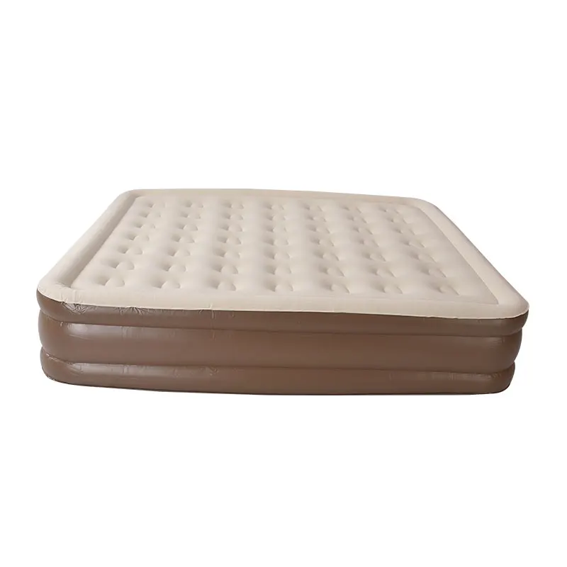 Custom Plush Elevated Air Bed PVC Inflatable Air Mattress with Built-in Electric Pump High Queen Size Air Mattress