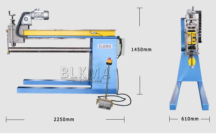Circular Pipe Ventilation HAVC Round Duct Seam Closer Machine