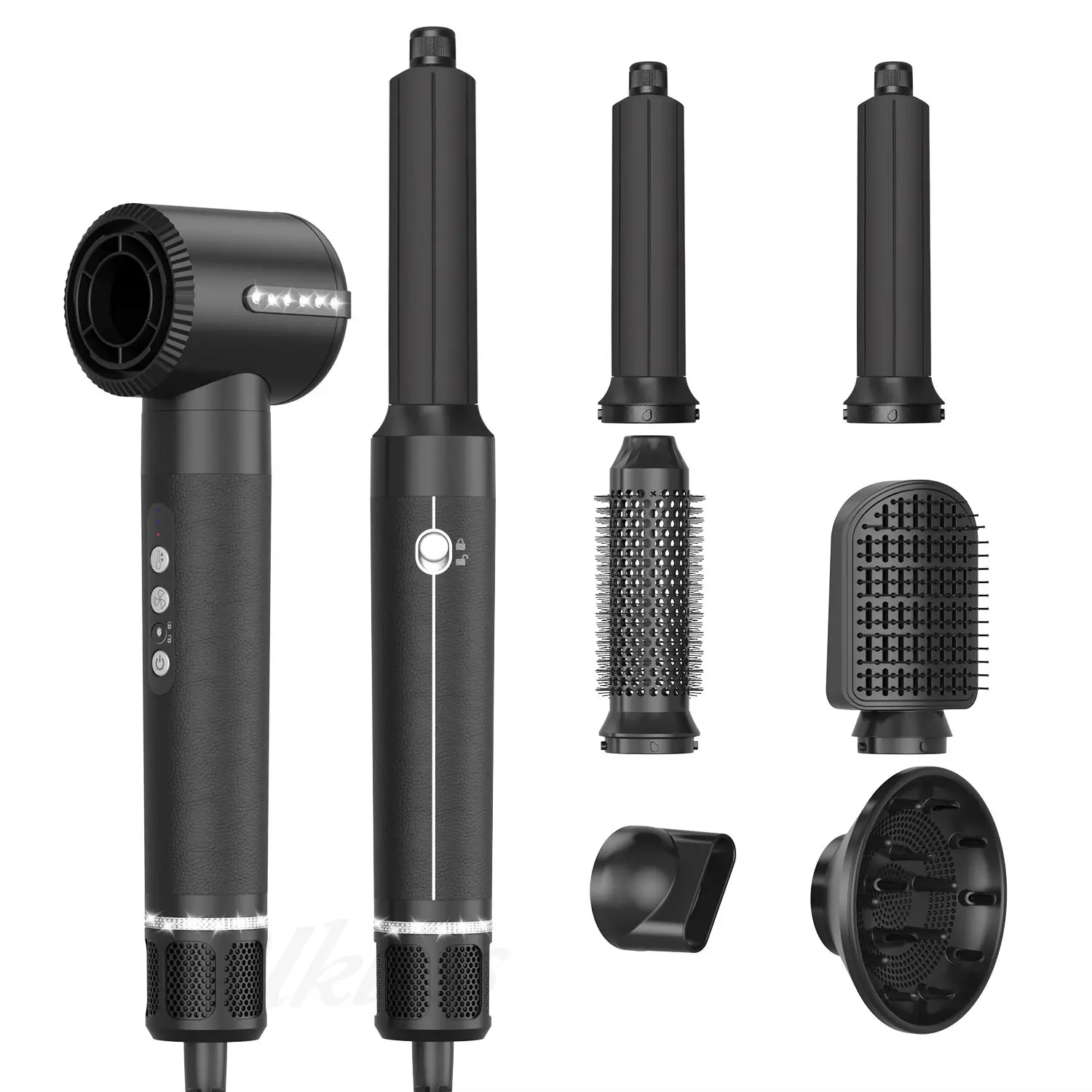 BLDC Brushless Motor High-Speed Hair Dryer And Hot Air Brush Set 7 in1 multifunctional hot air comb