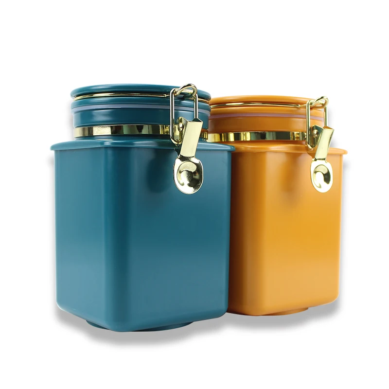 Empty 33 oz PP Plastic Square Wide-Mouth Jars Cans Food Packaging Wholesale Sealed