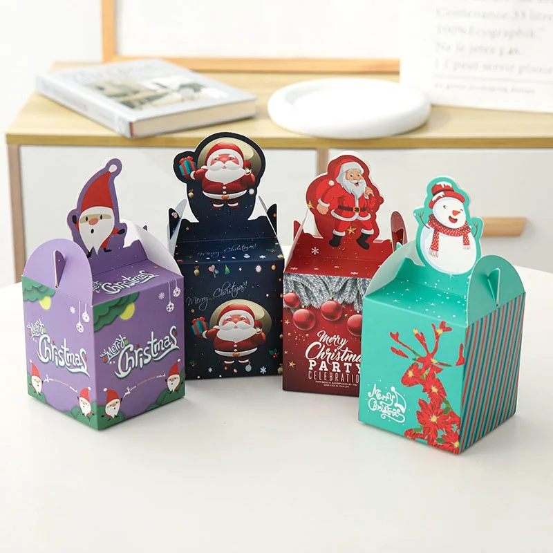 Christmas Sweet Candy Chocolate Paper Box Packaging Christmas Stocking Treat Gift Box For Party Decor