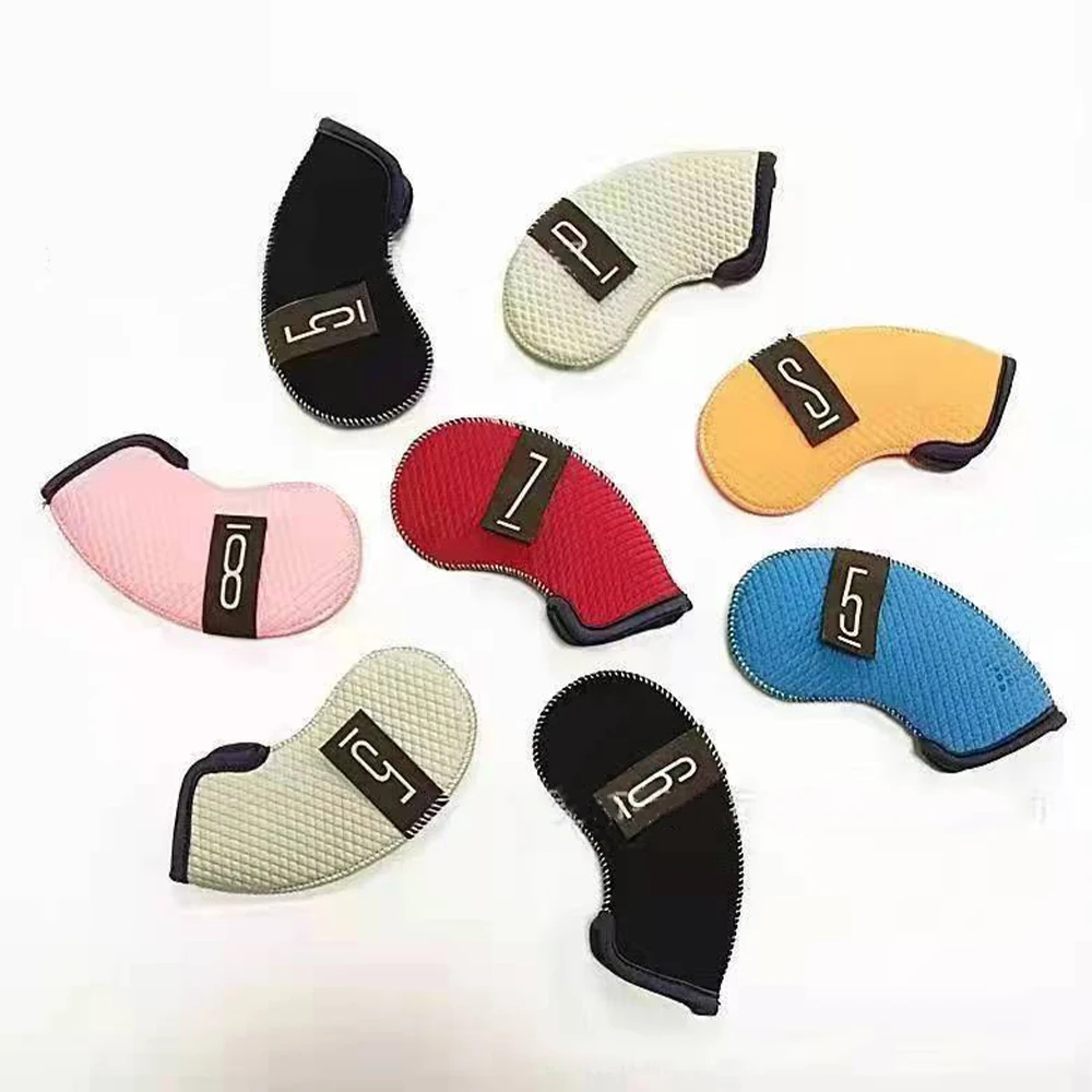 High Quality Golf Accessories Embroidery Logo Golf Iron Headcover Set golf iron cover