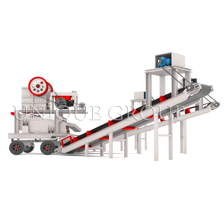 NEW Mining Gold Ore Rock Stone Crusher Station For Primary Crushing, Small Portable Jaw Crusher With Diesel Engine For Sale