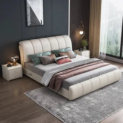 Hotsales european designs leather wooden beds king queen size kids bed storage bedding sets children bed