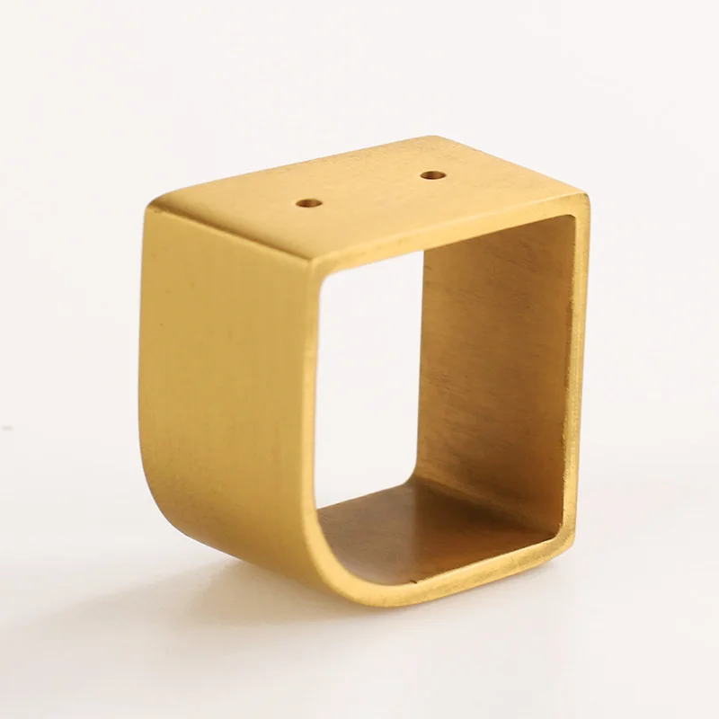 Wholesale Square Brass Sofa Leg Covers Chair Foot Tube Protect Mat Cabinet Legs cover