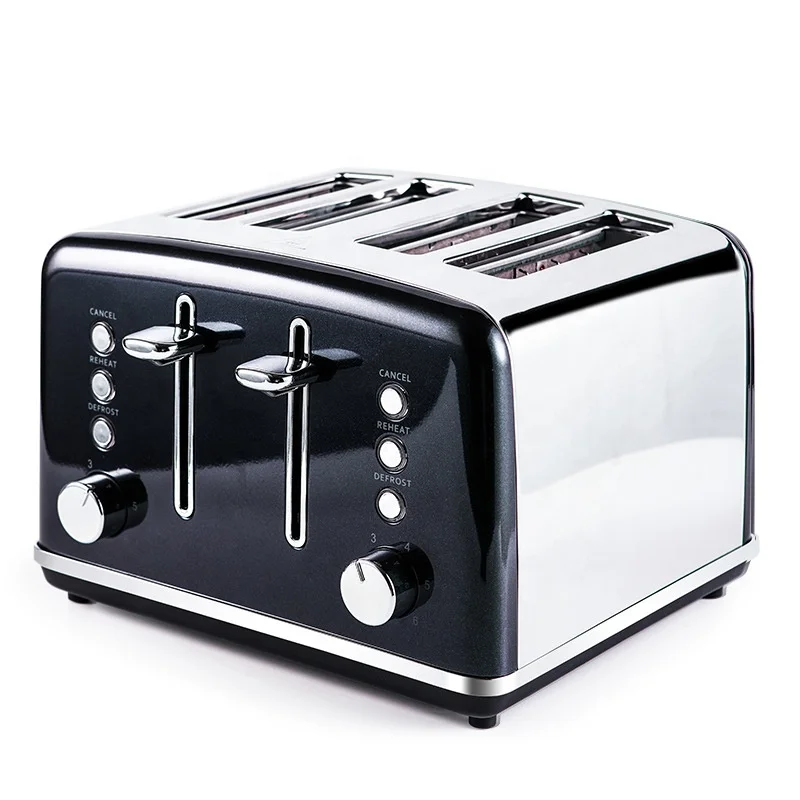 Multi-Function Stainless Steel Electric Bread 4 Sliced Toasters Machine