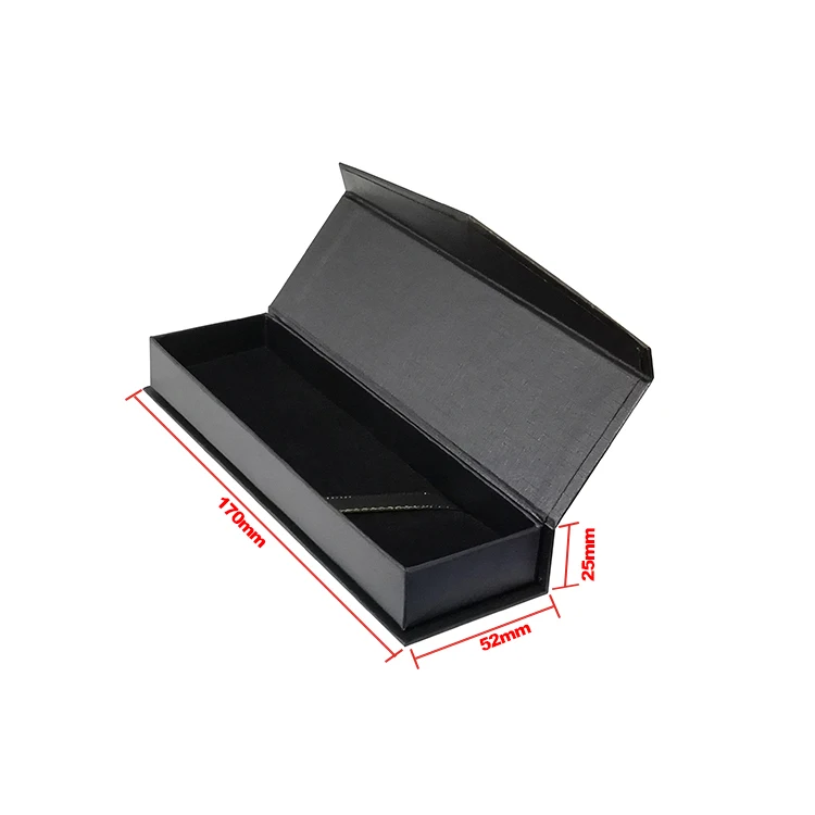 Black Folding Recycled Paper Gift Packaging Magnetic Closure Custom Logo Dice Paper Box