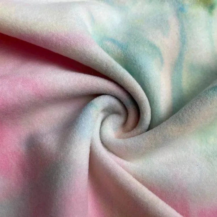 wholesale New fashion Knit polyester piano velvet tie dyed Dralon De velvet fabric