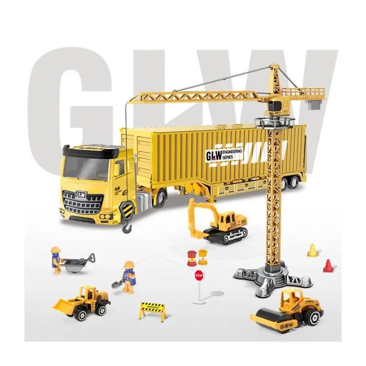 1/55 Scale Professional Diecast Metal Rock Breaker Drill Excavator Static Model Toy