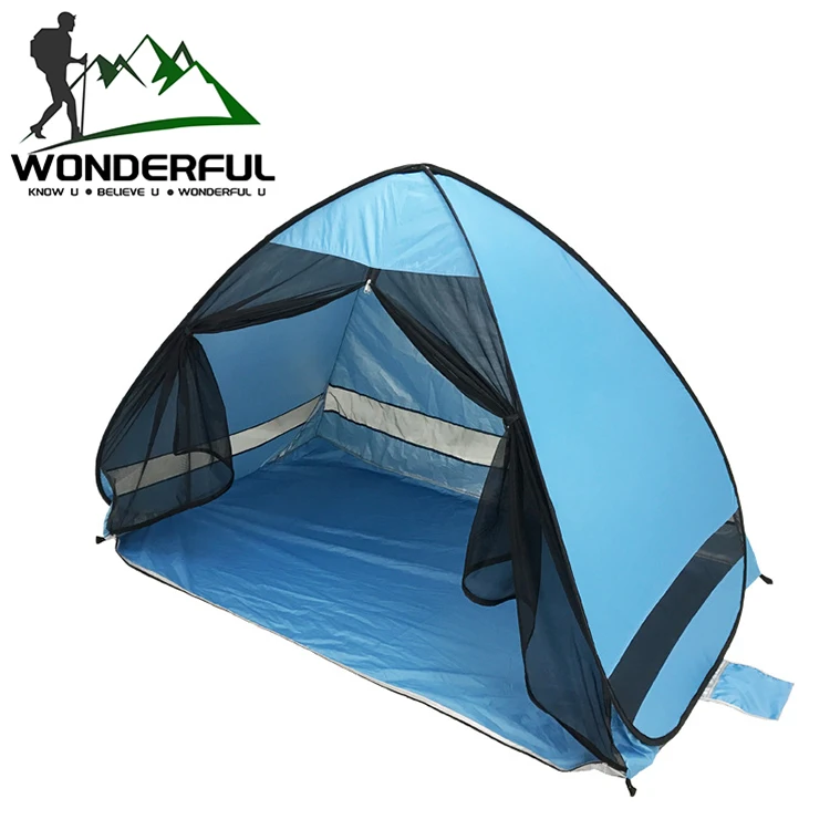 Spot Wholesale Explosion Models Fully Automatic 2 Seconds Speed Opening Anti-Mosquito Beach Shade Gauze Tent