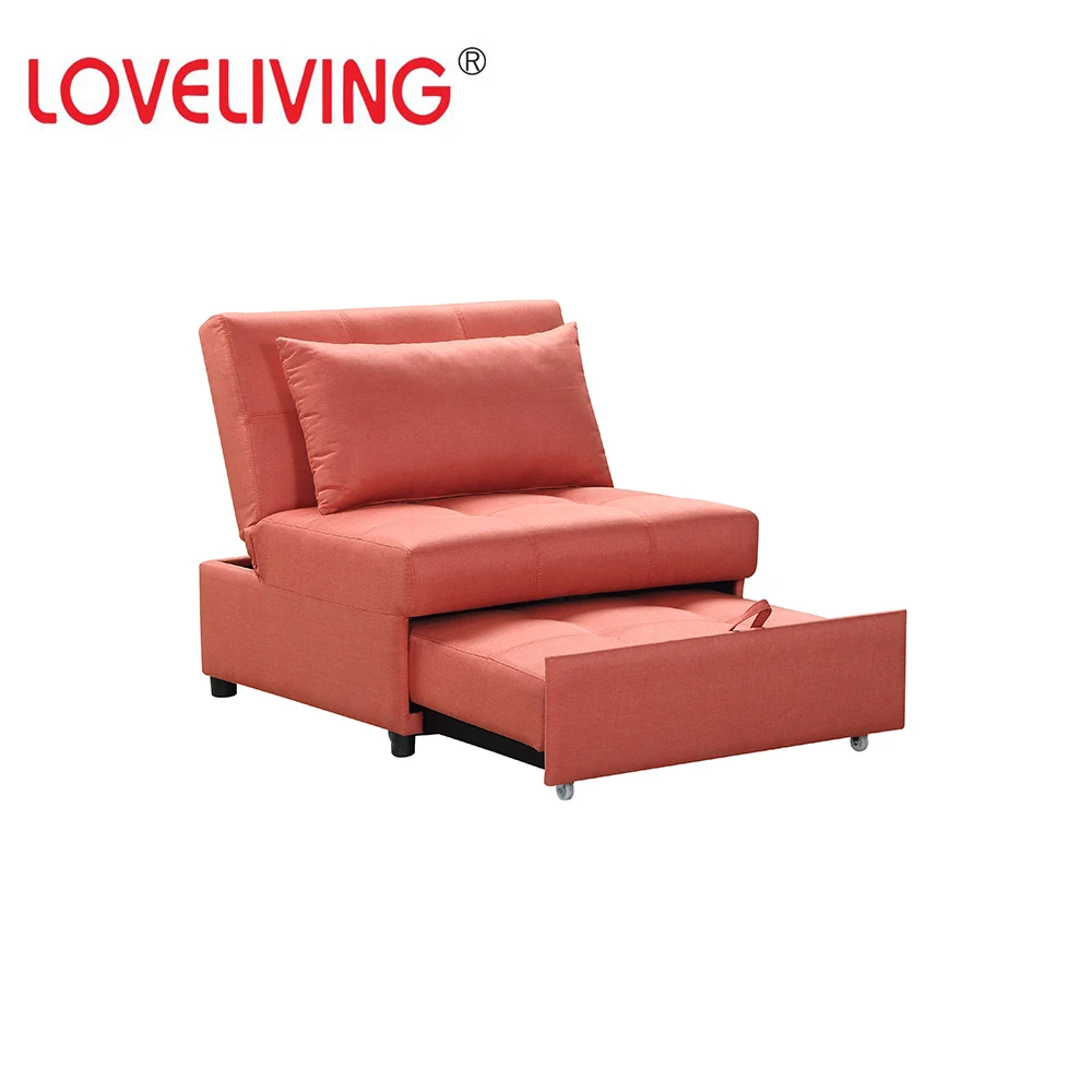 
Home furniture chair with sleeping sofa bed function with wooden legs and wooden frame 