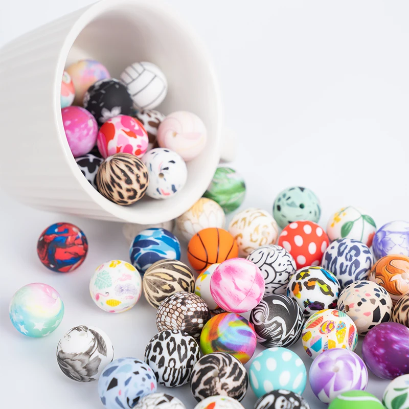 eco friendly products 2024 food grade silicone bead Cooling and soothing effect focal beads silicone for baby