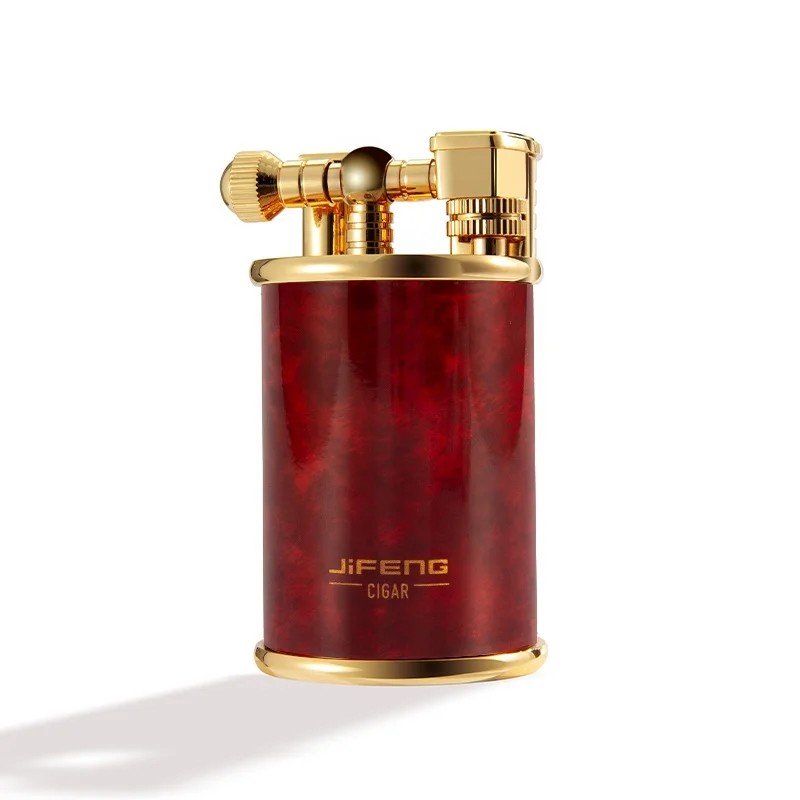 JIFENG JF-112 роскошная деревянная столешница большого размера газовая зажигалка цилиндрическая Зажигалка для сигар офиса