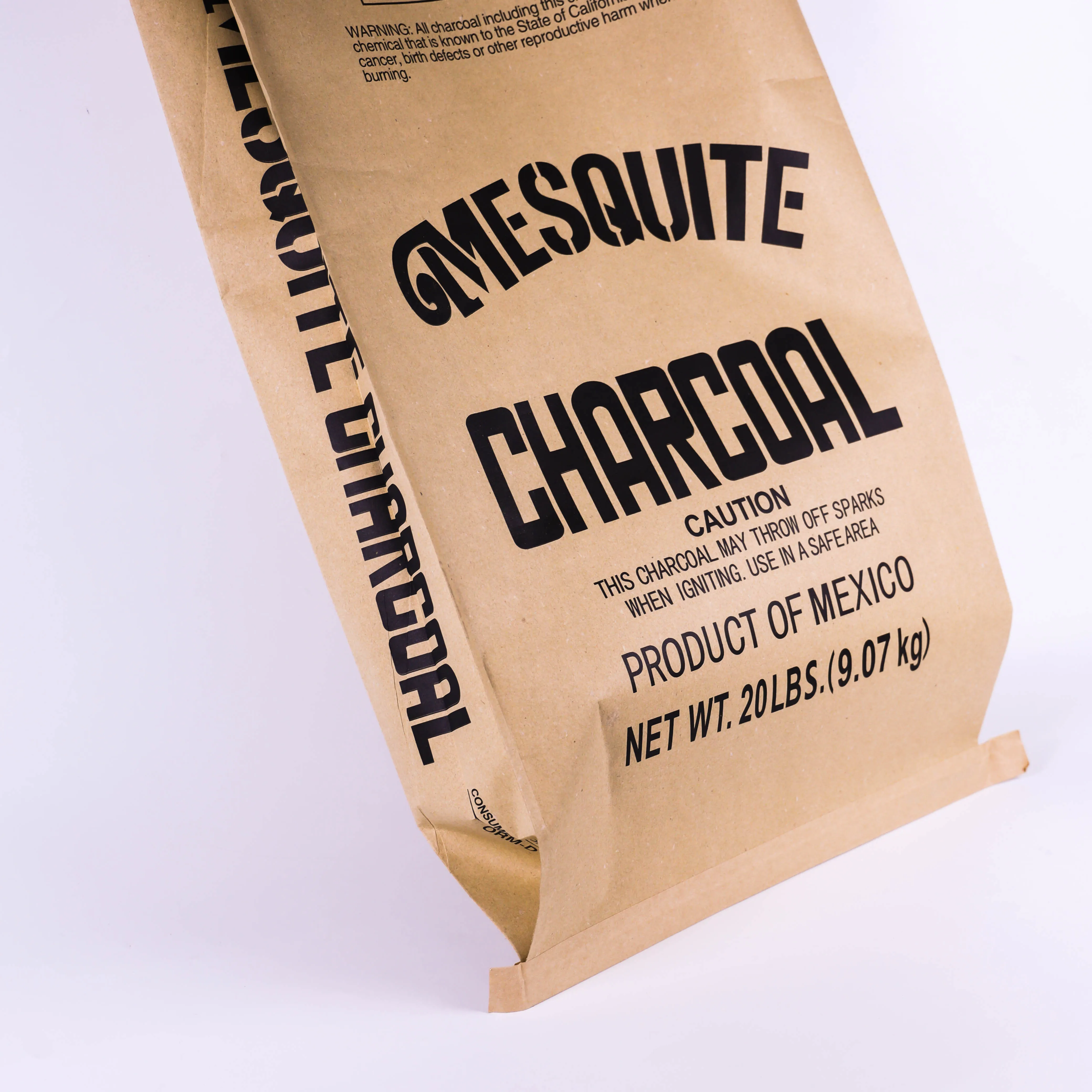 Recyclable Best Seller 3 ply brown kraft paper bags charcoal brown paper Coal Briquette bags