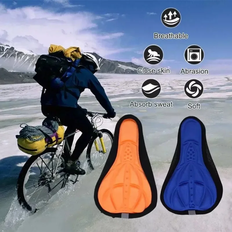 3D Bicycle Saddle Cycling Seat Pad Soft Cover Comfort Breathable Sponge Foam Bike Seat Cover Cushion Mtb Equipment Accessories