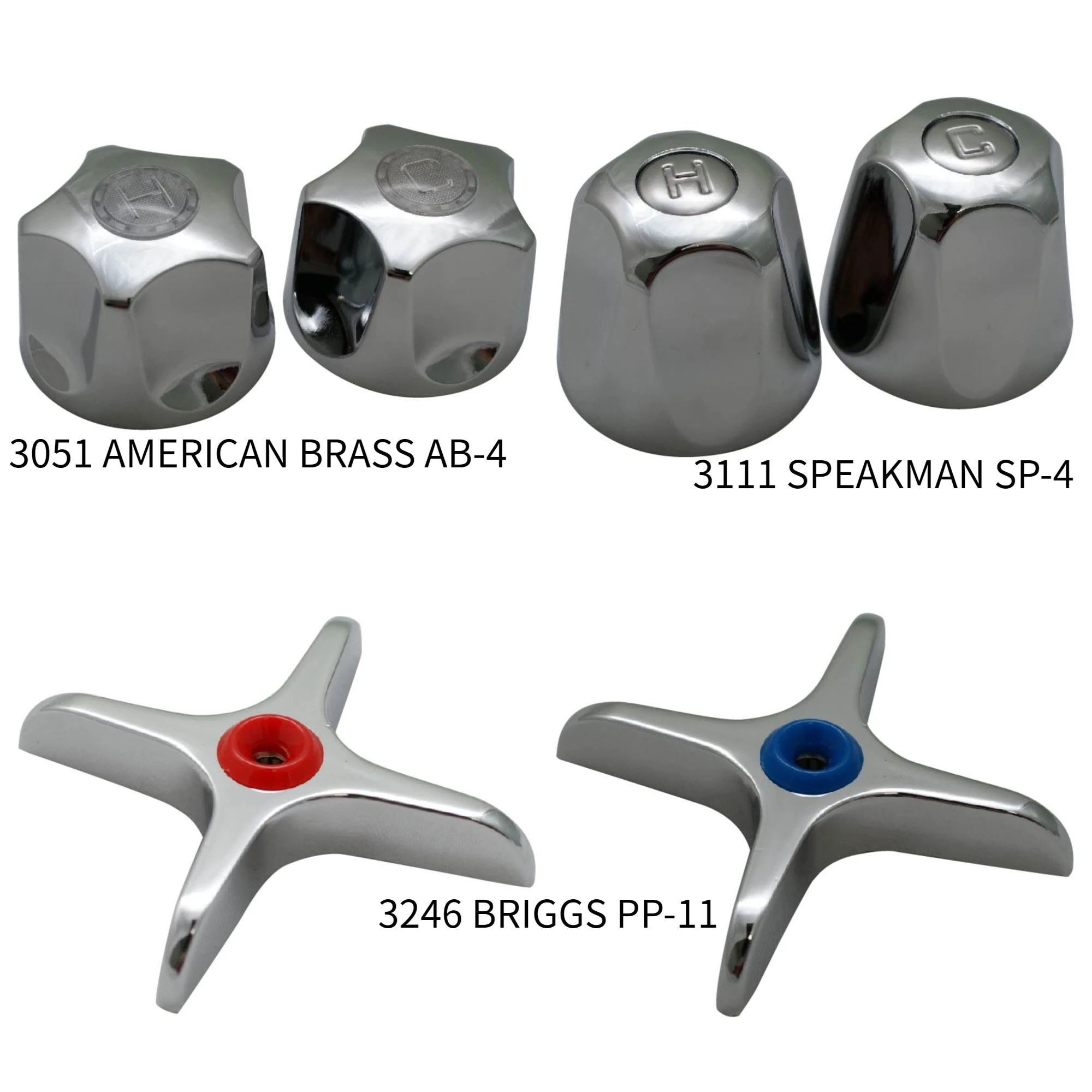 Wholesale Tap Fittings Central Brass Chrome Plated Lavatory Hot And Cold Faucet Handle For Export