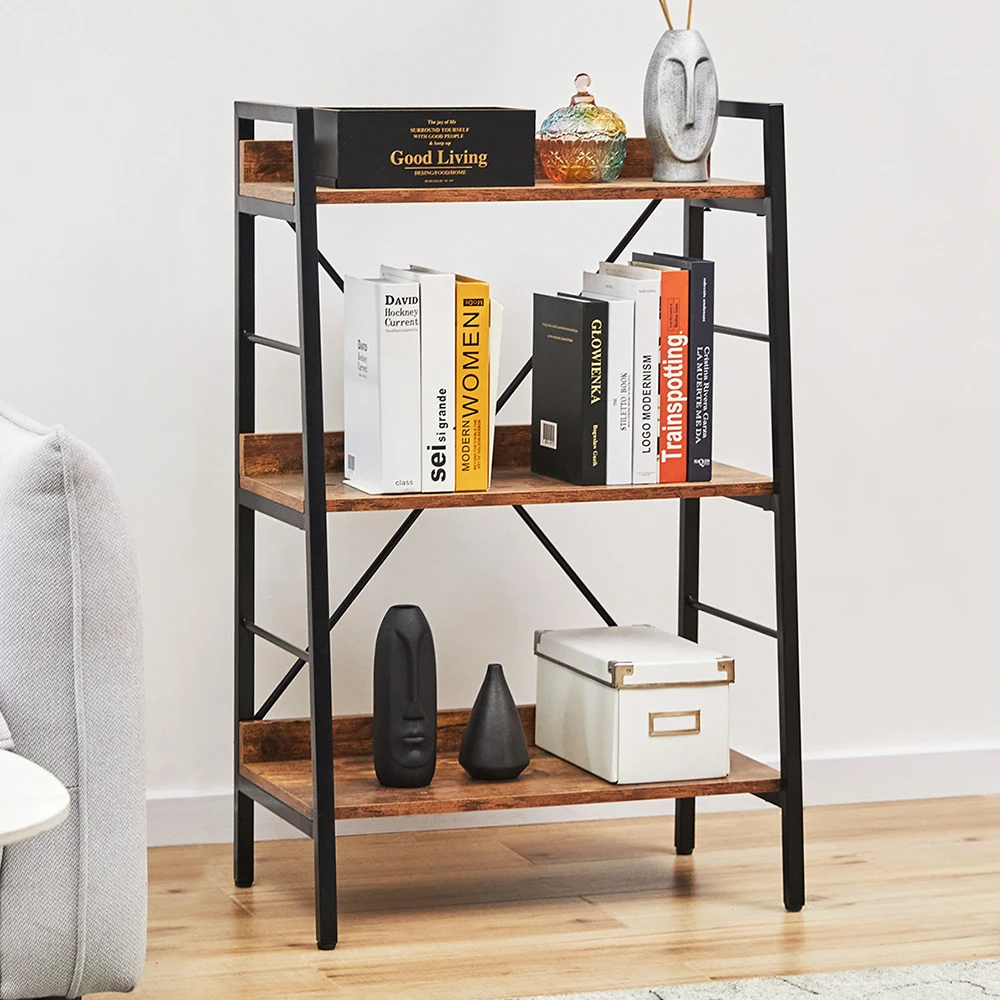 Factory Custom Small Book Shelf Bedroom Display 3 Tiers Book Shelves Modern Nordic Living Room Book Shelf Cabinet For Home
