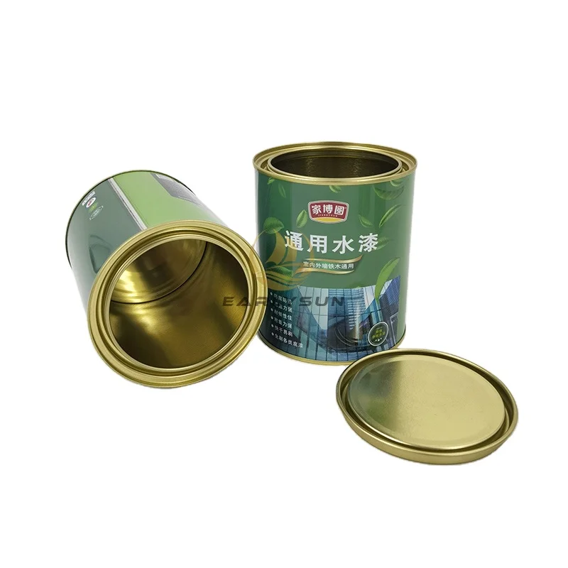 Metal Round Paint Can With Lever Lid Tin Can Manufacturer Wholesale