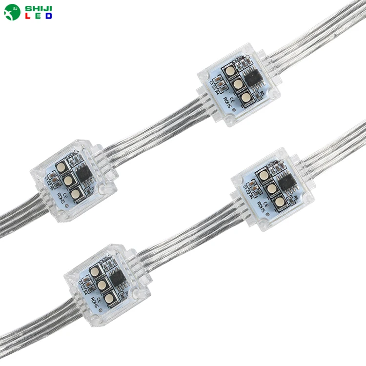 UCS5603 18mm*18mm square LED  RGB waterproof decorative light DC12V Ip67 Building Led Pixel Light Point Lights