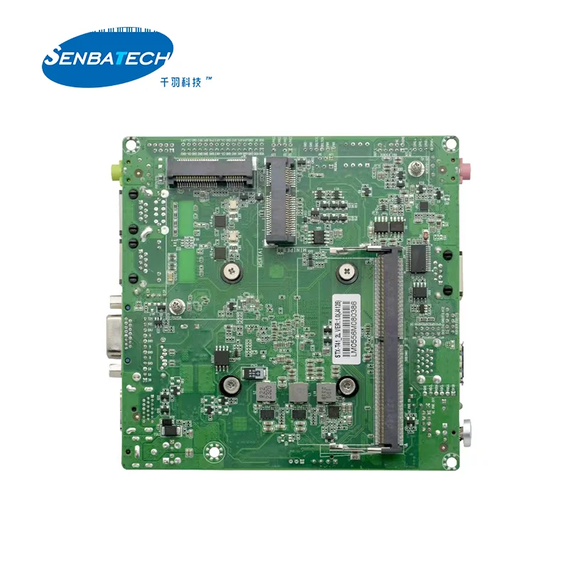 Mini Size itx Fanless Cooling Motherboard Support SSD and Single Channel 2400MHz DDR4 Memory Thin Client Mainboard
