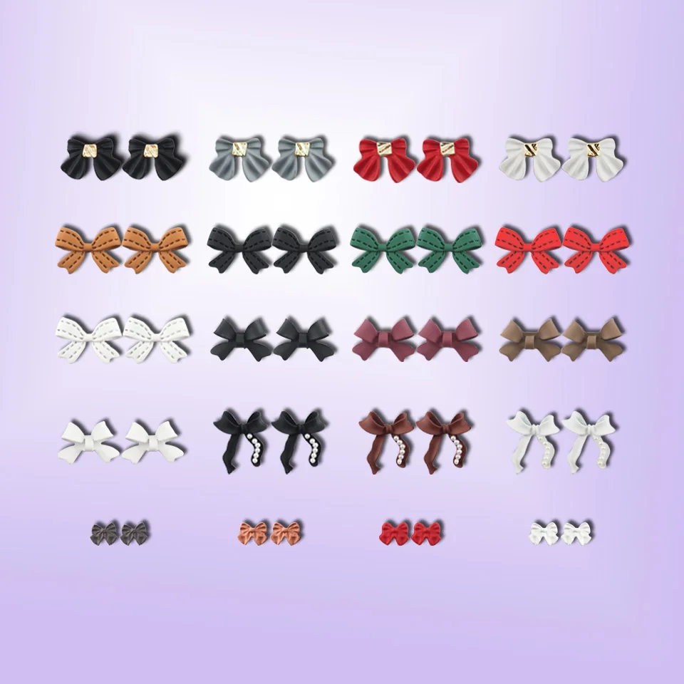 2022 New Ribbon Nail Accessories Ins Celebrity Same Style Nail Charm White 3D Pearl Matte Nail Art Decorations