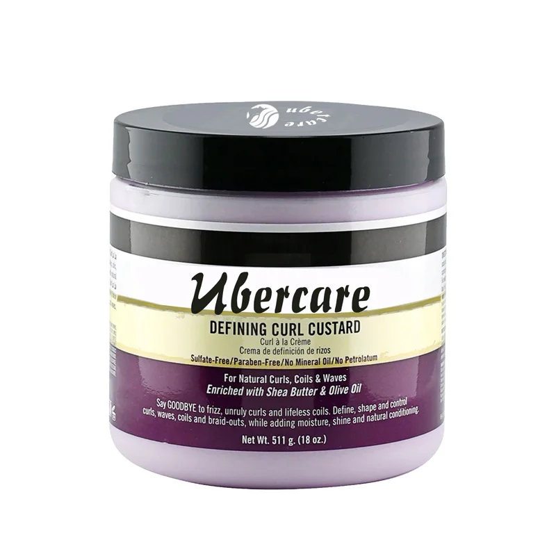Wholesale Shea Butter and Olive Oil long-lasting moisturizing Shine Defining Curl hair Enhancer Styling Custard Cream