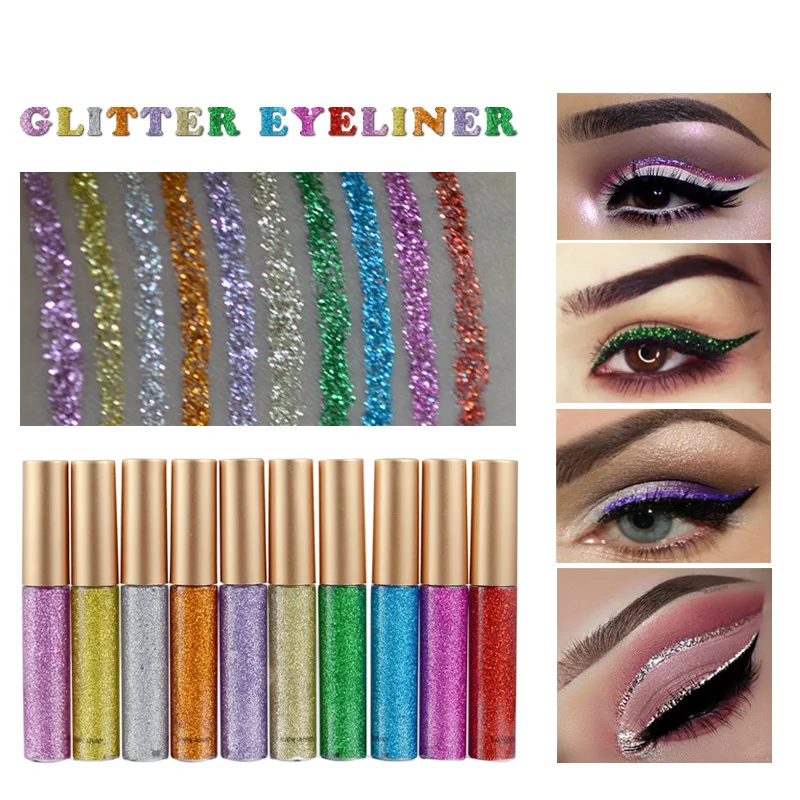 Support Drop Shipping Gradient Liquid Eyeshadow Soft Pearlescent Metallic Glitter Brighten And Lastingly Modify The Eyes