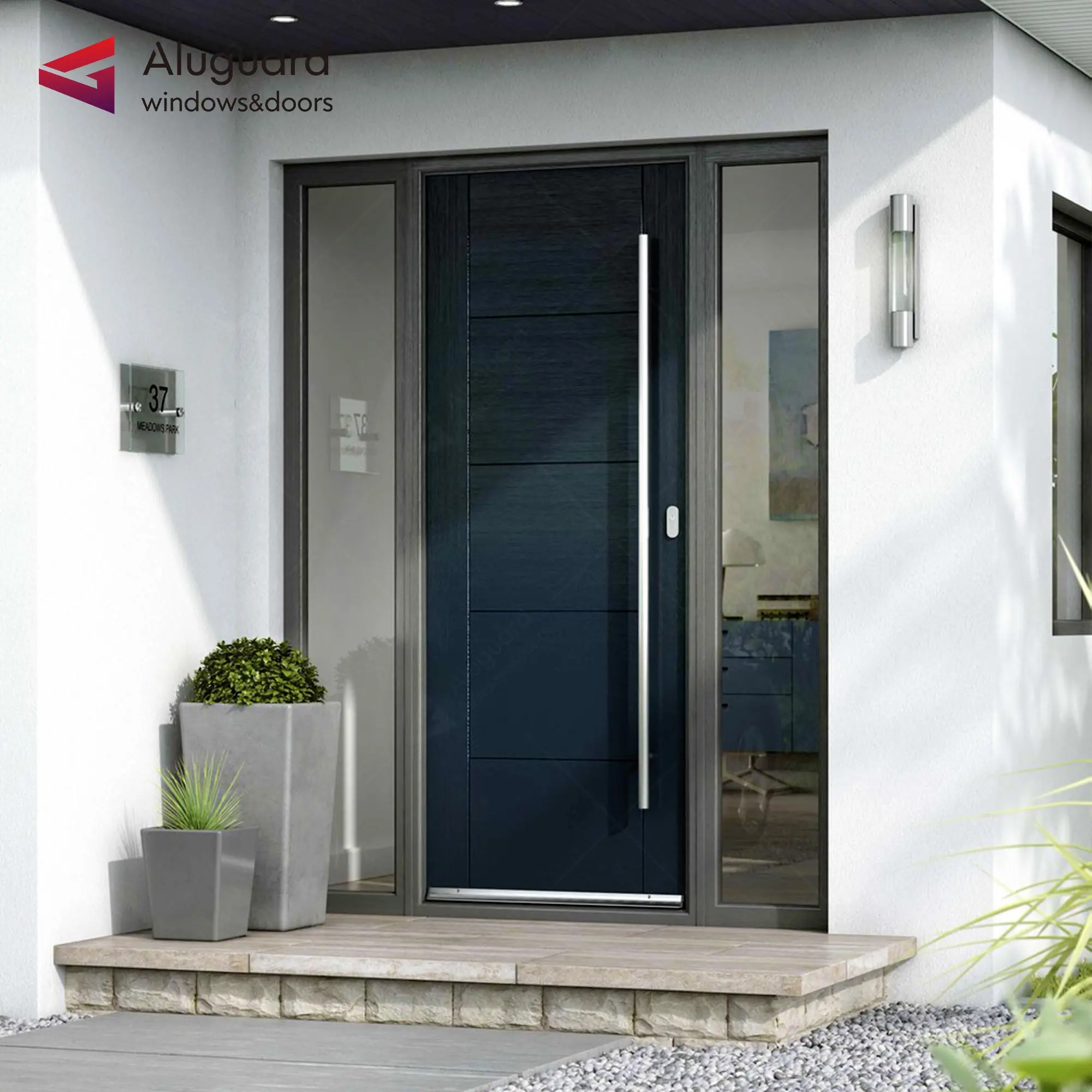 Customized luxury entrance door lobby American standard entrance main door designs Minimalist keyless entry door locks with wifi