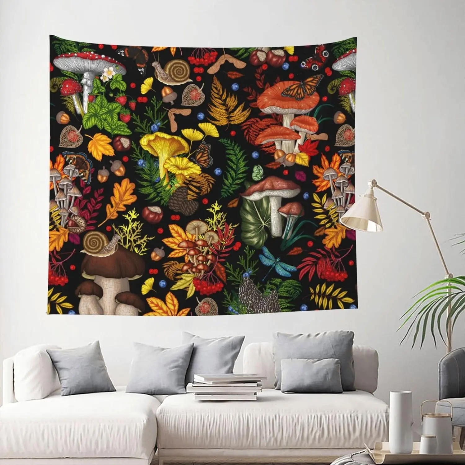 Mushroom Tapestry Wall Hanging Diy Design Wholesale Tapestry Manufacturer Creative for Bedroom