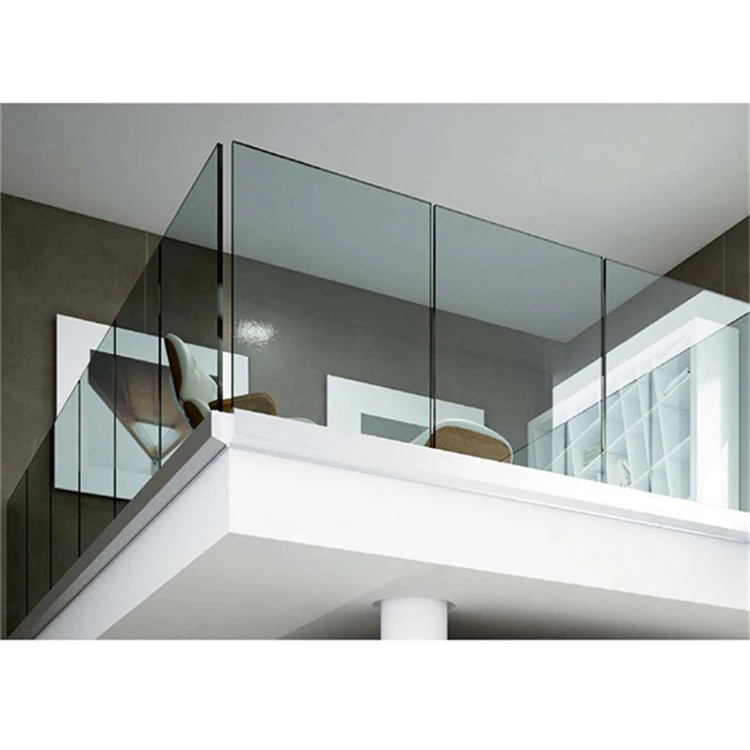Hot sale Aluminium frame handrail exterior u channel Tempered glass railing