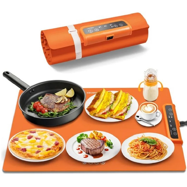 competitive price 240W Portable Food Warmer Food warming silicone mat for Dining Table Functional Food Heater