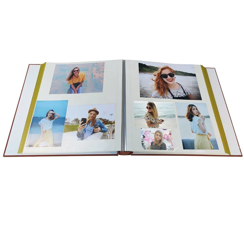 Guanmei Self Adhesive Photo Album Magnetic Scrapbook Album 80 Magnetic Double Side Pages Linen Hardcover DIY Photo Album