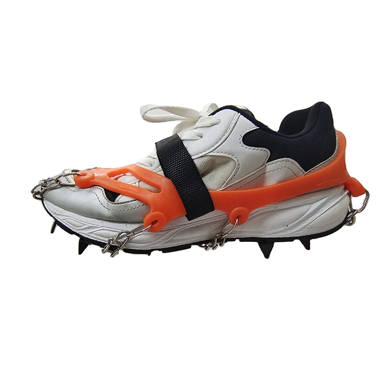 Universal 12 Teeth Anti Slip Ice Cleats Shoe Boot Grips 10 Studs Elastic Crampon Snow Spikes Grips Traction Cleats