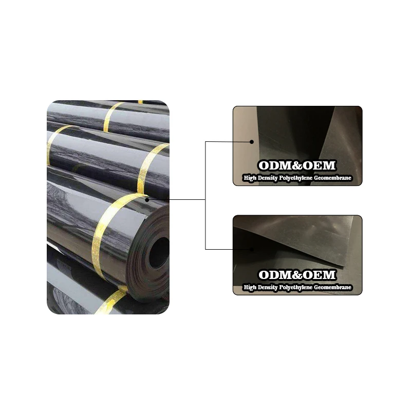 0,5 мм 1,5 мм 2,5 мм текстура HDPE ECB полиэтилен высокой плотности геомембрана водонепроницаемый материал для удобрения растений