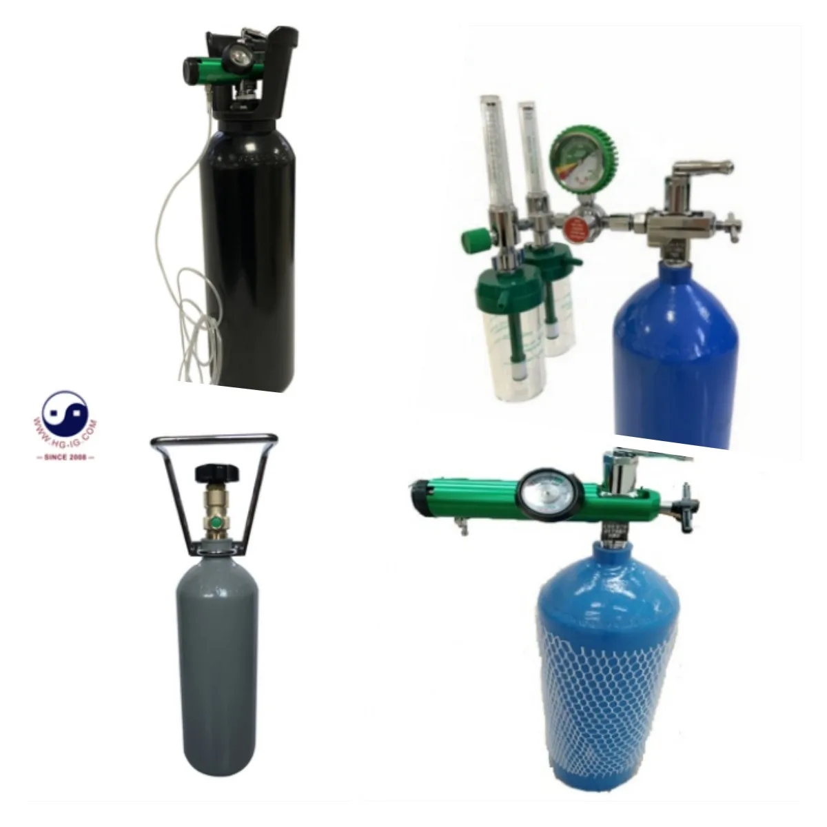 Стандартная толщина стенки ISO9809 5 4 мм 40L 150Bar газовый баллон гелий/CO2