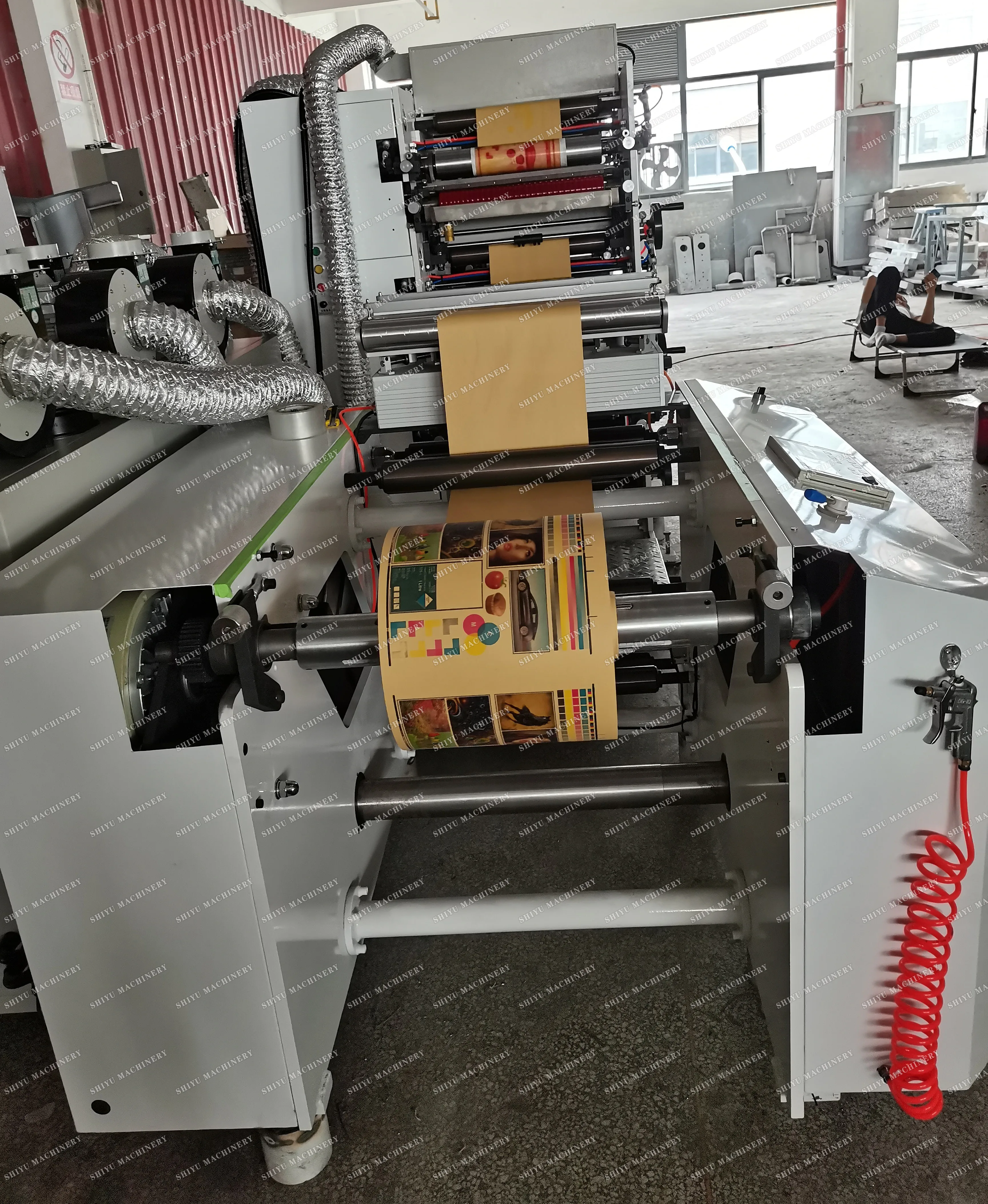 low price high quality hot selling automatic high speed paper cup FAN label flexo printing machine