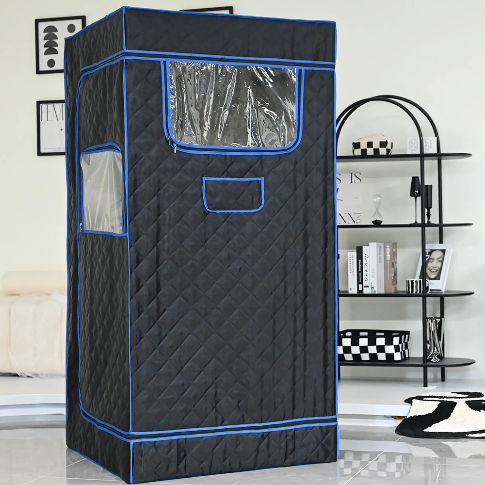 DINGDA New Fullsize Indoor Steam Sauna Spa Tent with 3L 1000 Watt Steam Generator Home Therapeutic Sauna for Detox Relaxation